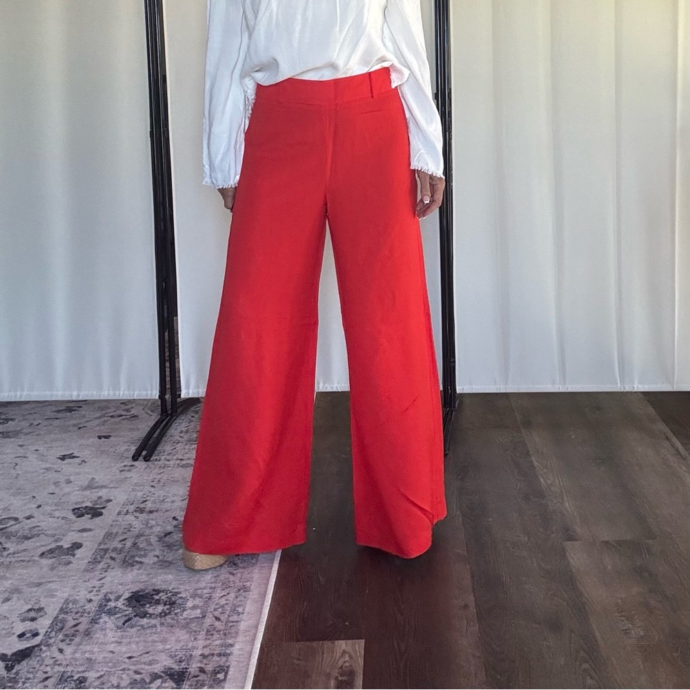 Ann Taylor Red Palazzo Pants - Picture 2 of 4